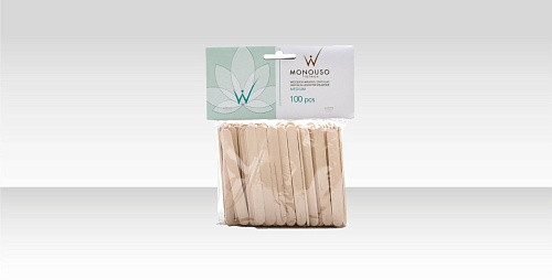 Шпатели деревянные одноразовые Средние 100 шт в упаковке Italwax 10*114 мм