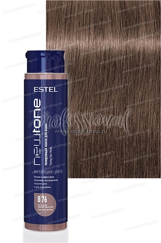 Маска для волос тонирующая 8/76 Светло-русый коричнево-фиолетовый ESTEL Newtone Termokeratin Haute Couture 400 мл