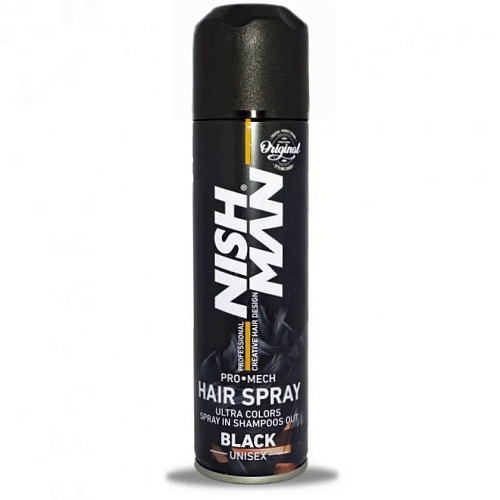 Спрей цветной для укладки волос Black Hair Nishman 150 мл
