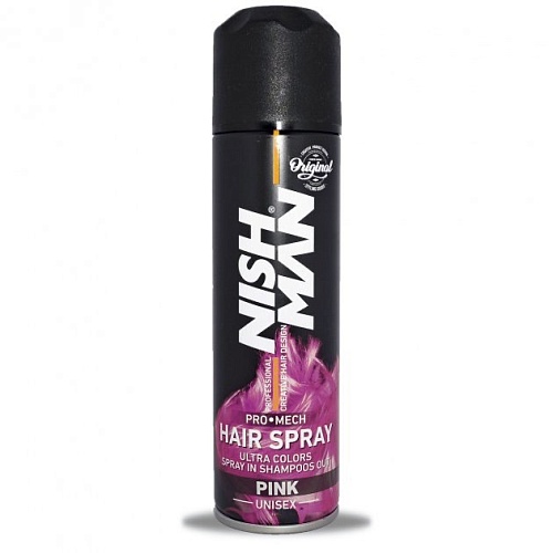 Спрей цветной для укладки волос Pink Hair Nishman 150 мл