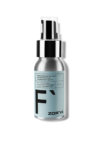 Крем-флюид корректирующий для проблемной кожи лица с матирующим эффектом ZOR`YA Fullerene 50 мл