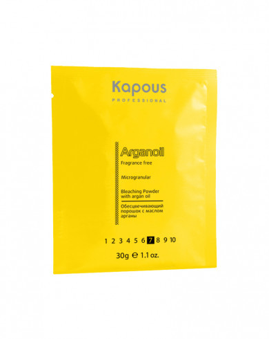 Порошок обесцвечивающий для волос с маслом арганы Kapous Professional  Arganoil Fragrance Free  30 гр