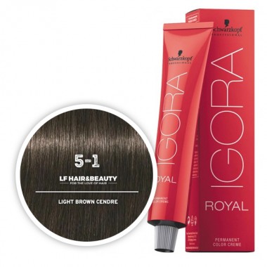 Крем-краска для волос Светлый коричневый сандрэ SCHWARZKOPF PROFESSIONAL IGORA ROYAL 60 мл. 5-1