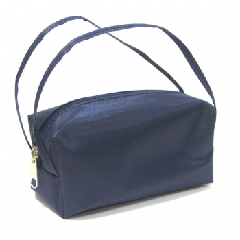 Косметичка шитьё сумочка с ручками нейлон синяя 13*6*7 см К-9В