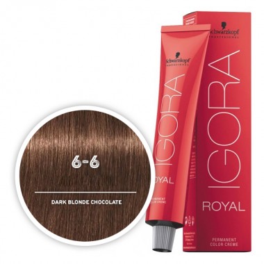 Крем-краска для волос Темный русый шоколадный SCHWARZKOPF PROFESSIONAL IGORA ROYAL 60 мл. 6-6