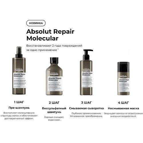 Пре-шампунь для молекулярного востановления волос Serie Expert Absolut Repair Molecular 190 мл