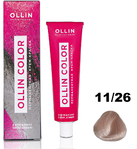 Крем-краска для волос OLLIN COLOR 11.26 специальный блондин розовый 100 мл.