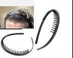 Ободок для волос с зубчиками 1,8 см унисекс пластик  Rinova