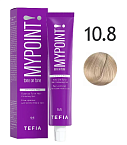 Гель-краска для волос тон в тон 10.8 экстра светлый блондин коричневый TEFIA MYPOINT Tone On Tone Hair Coloring Gel 60 мл