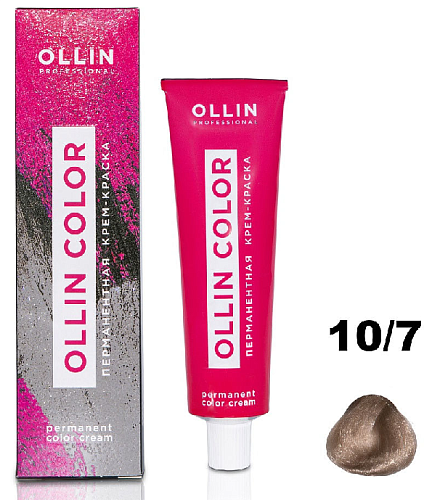 Крем-краска для волос OLLIN COLOR 10.7 светлый блондин коричневый 100 мл.