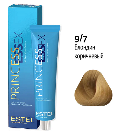 Краска для волос Estel Professional Essex Princess 9/7 блондин бежевый/ваниль 60 мл.  