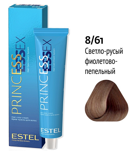 Краска для волос Estel Professional Essex Princess 8/61 светло-русый фиолетово-пепельный 60 мл.
