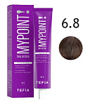 Гель-краска для волос тон в тон 6.8 темный блондин коричневый TEFIA MYPOINT Tone On Tone Hair Coloring Gel 60 мл