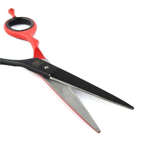 Ножницы парикмахерские Black/Red 6.0" с микоронасечкой PBS-EP-32160