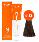 Крем-краска для волос перманентная OLLIN N-Joy 6/13 темно-русый пепельно-золотистый 100 мл. 