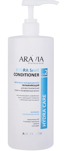 Бальзам-кондиционер увлажняющий для восстановления сухих обезвоженных волос ARAVIA Hydra Save Conditioner 1000 мл