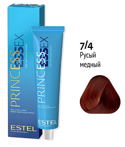 Краска для волос Estel Professional Essex Princess 7/4 средне-русый медный 60 мл. 